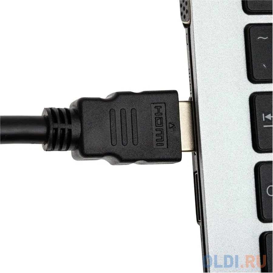 Кабель HDMI 2м Cactus CS-HDMI.1.4-2 круглый черный - фото 4