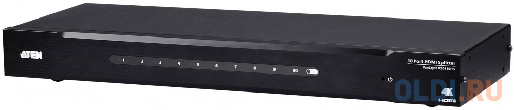 Переходник HDMI Aten VS0110HA черный переключатель kvm aten cs692 at kvm audio 1 user usb hdmi 2 cpu usb hdmi со встр шнурами usb audio 2x1 2м 1920x1200 настол исп станда