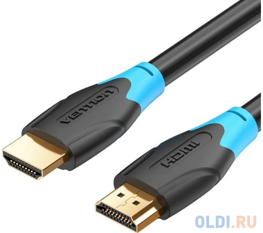 Кабель HDMI 10м Vention AACBL круглый черный/синий