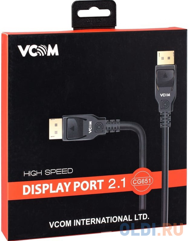 Кабель/ Кабель соединительный DISPLAY PORT v2.1 40GBps, 8K@60Hz, 1m, медь,  VCOM &lt;CG651-1.0&gt; Вид№2