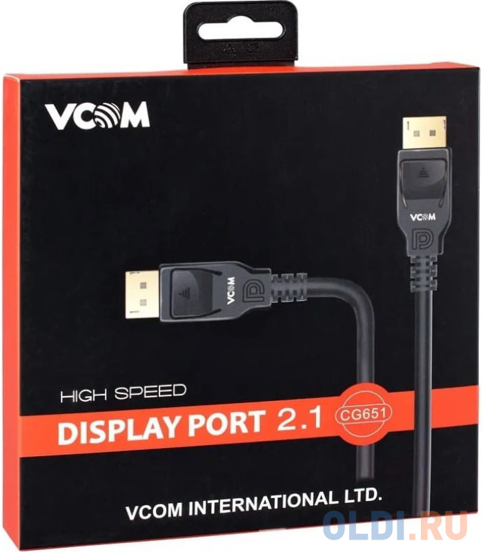 Кабель DisplayPort 2м VCOM Telecom CG651-2.0 круглый черный - фото 2