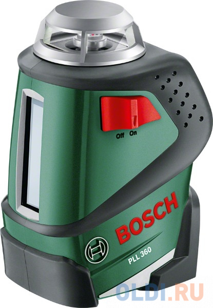

Уровень лазерный BOSCH PLL 360 SET + ШТАТИВ (0.603.663.001) линейный крест/линия 20м ±0.4мм/м 360°