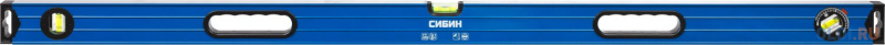 

Уровень СИБИН коробчатый усиленный, утолщенный профиль, 2 фрезерованные поверхности, 3 противоударных ампулы (1 поворотная на 360 град), с ручками, 1