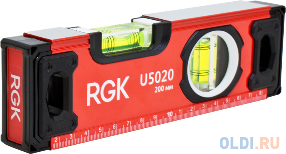 

Уровень RGK U5020 200мм 0.5мм/м 2 глазка магнит