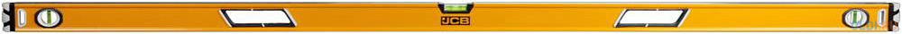 Уровень JCB коробчатый, 2 фрезерованные базовые поверхности, 3 ампулы, крашенный, с ручками, 0,5мм/м, 180см