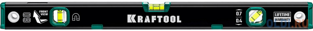 

KRAFTOOL 600 мм, усиленный профиль, с зеркальным глазком, магнитный уровень (34785-60)