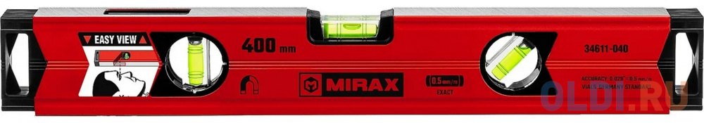 

MIRAX 400 мм, с зеркальным глазком, магнитный уровень (34611-040)