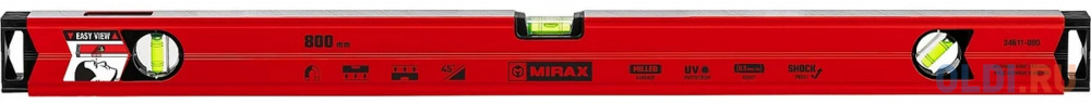 

MIRAX 800 мм, с зеркальным глазком, магнитный уровень (34611-080)
