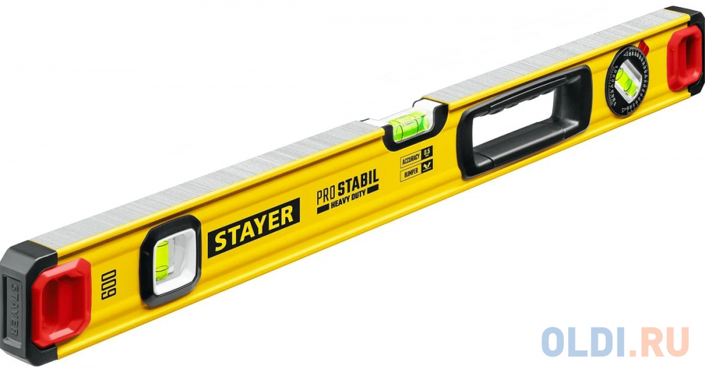 STAYER PRO STABIL, 600 мм, усиленный профиль, уровень с поворотным глазком, Professional (3471-060)