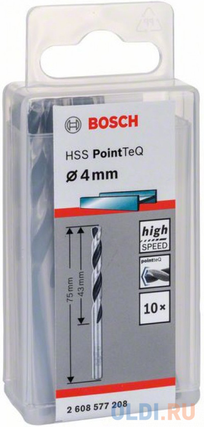 Bosch 2608577208 10 HSS PointTeQ Сверл 4.0mm - фото 2