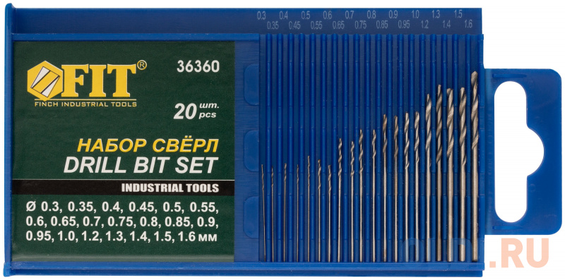 

Набор сверл Fit 36360 20шт
