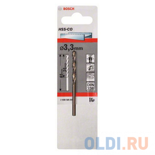 

Bosch 2608585844 1 HSS-CO СВЕРЛО 3.3ММ