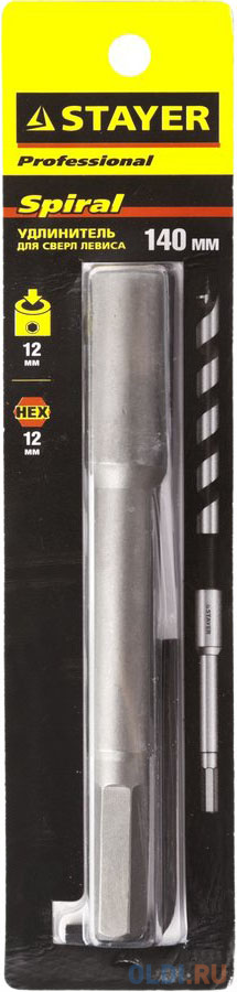 Удлинитель для сверла Левиса с хвостовиком 12мм, STAYER Professional 2952-12-140, HEX 12,5, L=140мм - фото 1