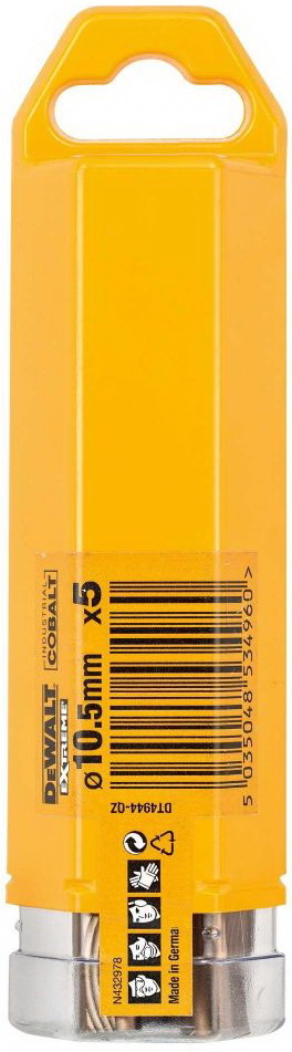Сверл.п/мет. HSS-E CO10.5х133х87мм,5шт DT4944-QZ DeWalt