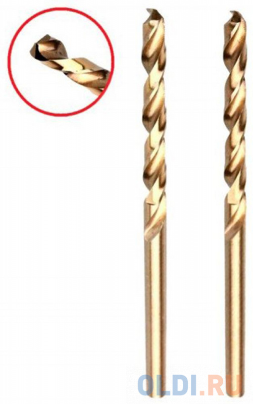 

Сверло HAMMER Flex 202-507 DR CO 4,00мм*75мм кобальт M35, DIN338, HRC65-70 2шт