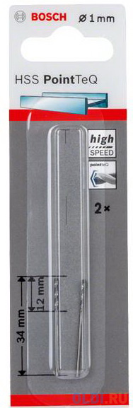 

Сверло BOSCH 2.608.577.153 Ф1.0 мм HSS PointTeQ (2шт)