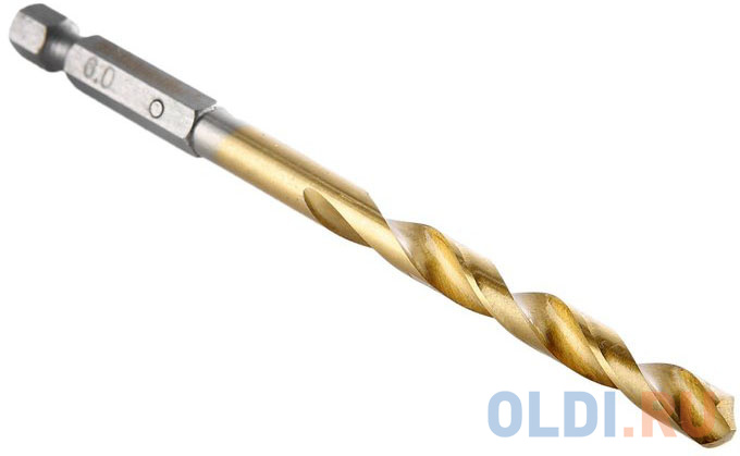 

Сверло HAMMER Flex 202-810 DR MT 6,0мм*113 тип хвостовика - HEX, металл, HSS-4241, TIN