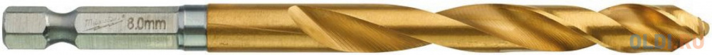 

Сверло по металлу Milwaukee RedHEX HSS-G TiN 8мм (1шт) Milwaukee