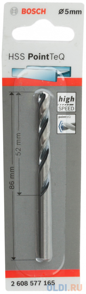 

Сверло BOSCH 2.608.577.165 Ф5.0 мм HSS PointTeQ (1шт)