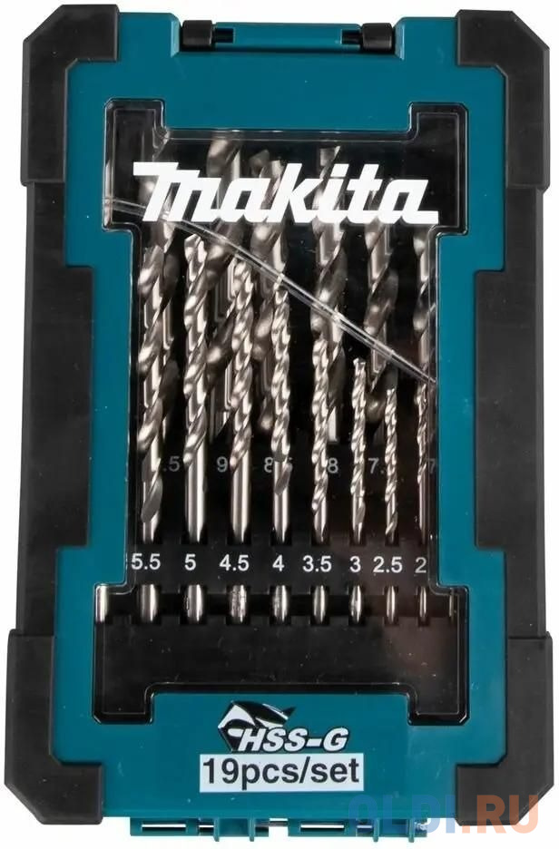 Набор сверл Makita D-67549 по металлу (19пред.) для дрелей