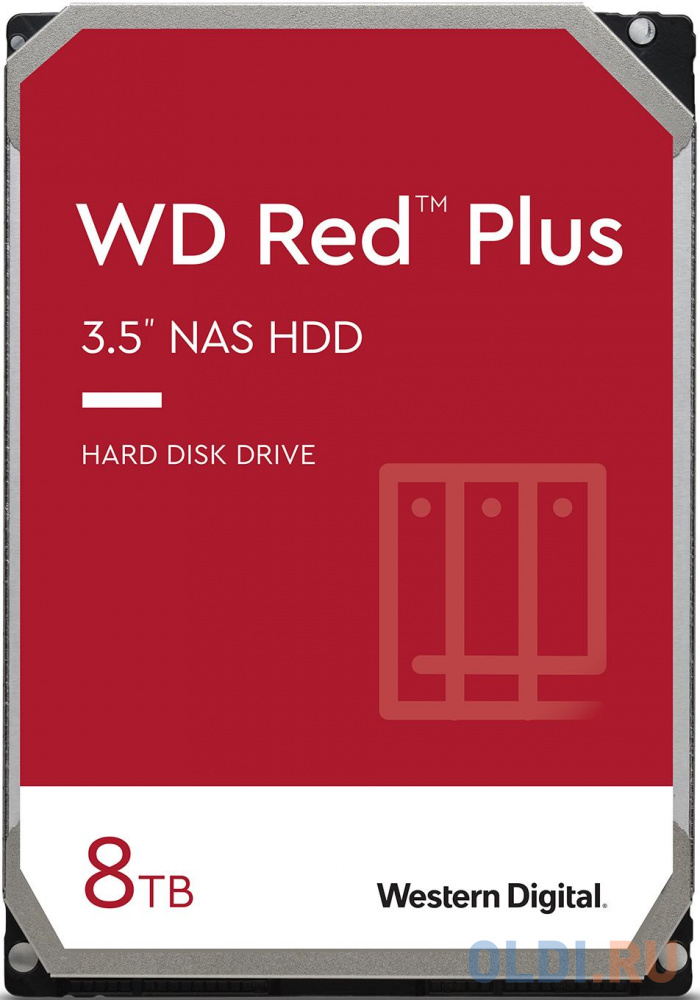 Жесткий диск Western Digital Red Plus 8 Tb жесткий диск western digital purple 4 tb wd42purz