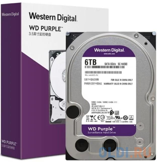 Жесткий диск Western Digital WD60EJRX 6 Tb, размер 102 x 26 x 147 мм