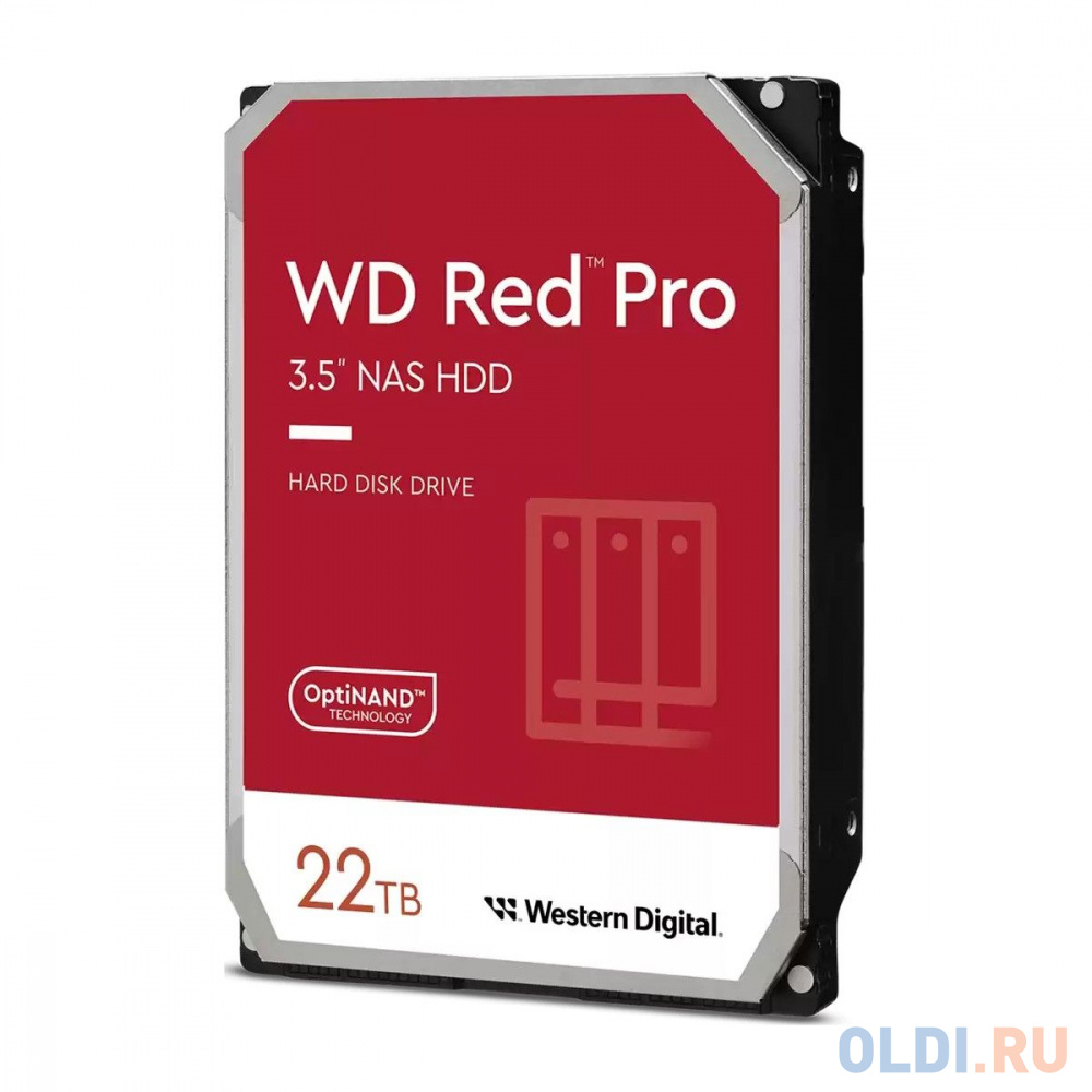 Жесткий диск WD SATA-III 22TB WD221KFGX NAS Red Pro (7200rpm) 512Mb 3.5