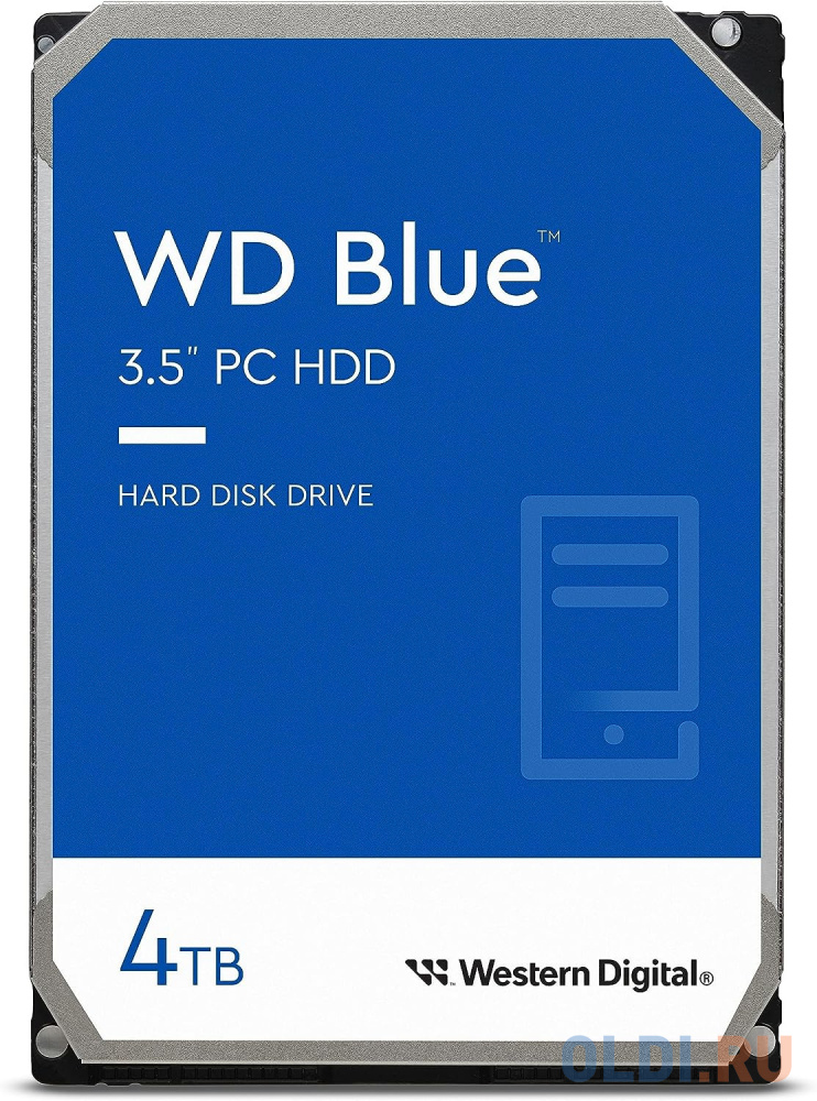 Жесткий диск WD SATA-III 4TB WD40EZAX Desktop Blue (5400rpm) 256Mb 3.5" - фото 1
