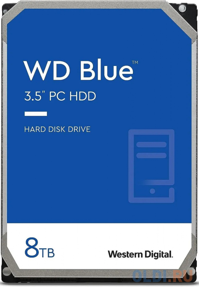 Жесткий диск WD SATA-III 8TB WD80EAAZ Desktop Blue (5640rpm) 128Mb 3.5