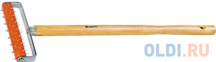 Валик для гипсокартона, 150 мм, игольчатый, деревянная ручка 500 мм// MTX валик игольчатый для наливных полов 300 мм сибртех
