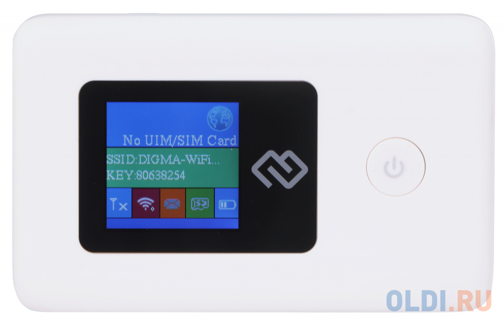 Модем 3G/4G Digma Mobile Wifi DMW1969 USB Wi-Fi Firewall +Router внешний белый мфу лазерный ricoh m c240fw 408430 a4 wifi белый