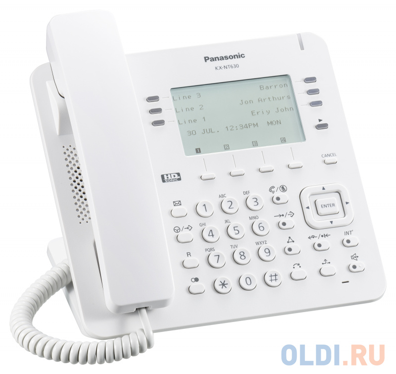 

Телефон IP Panasonic KX-NT630RU белый