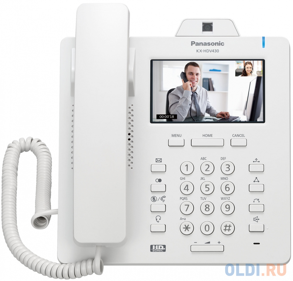 

Телефон IP Panasonic KX-HDV430RU белый