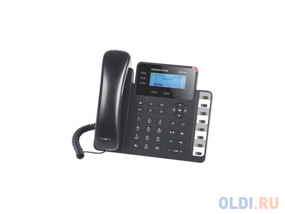Телефон IP Grandstream GXP1630 3 линии 3 SIP-аккаунта 2x10/100/Mbps LCD PoE BLF беспроводной ip телефон grandstream wp820