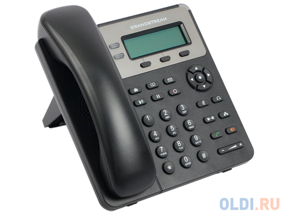 Телефон IP Grandstream GXP-1610 2 линии 1 SIP-аккаунт 2x10/100Mbps LCD (Аналог телефона VoIP Yealink SIP-T19 E2, 1 линия) телефон ip grandstream gxp 2140 4 линии 4 sip аккаунта 2x10 100 1000mbps ной lcd usb poe аналог телефона ip yealink sip t42s 12 sip аккаунтов 2x1
