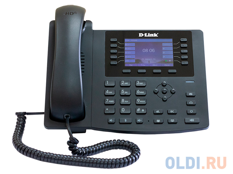 

IP - телефон D-Link DPH-400SE/F5B IP-телефон с большим экраном и разъемом для дополнительного модуля расширения клавиш (1 порт LAN, 1 порт WAN и подд