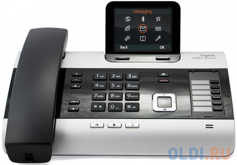 

Телефон IP Siemens GIGASET DX800A VoIP ISDN 2xLAN Bluetooth all-in-one темно-серый