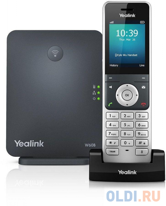 

Телефон IP/Dect Yealink W60P 8 SIP-аккаунтов 2.4" LCD