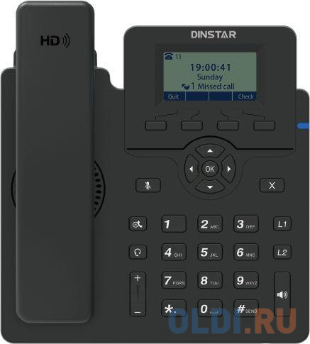 Телефон IP Dinstar C60S черный - фото 1