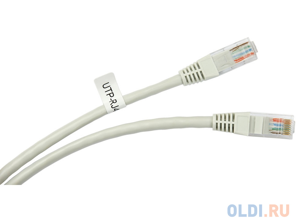 Патч-корд 5E категории UTP с RJ45 серый 0.5м - фото 2