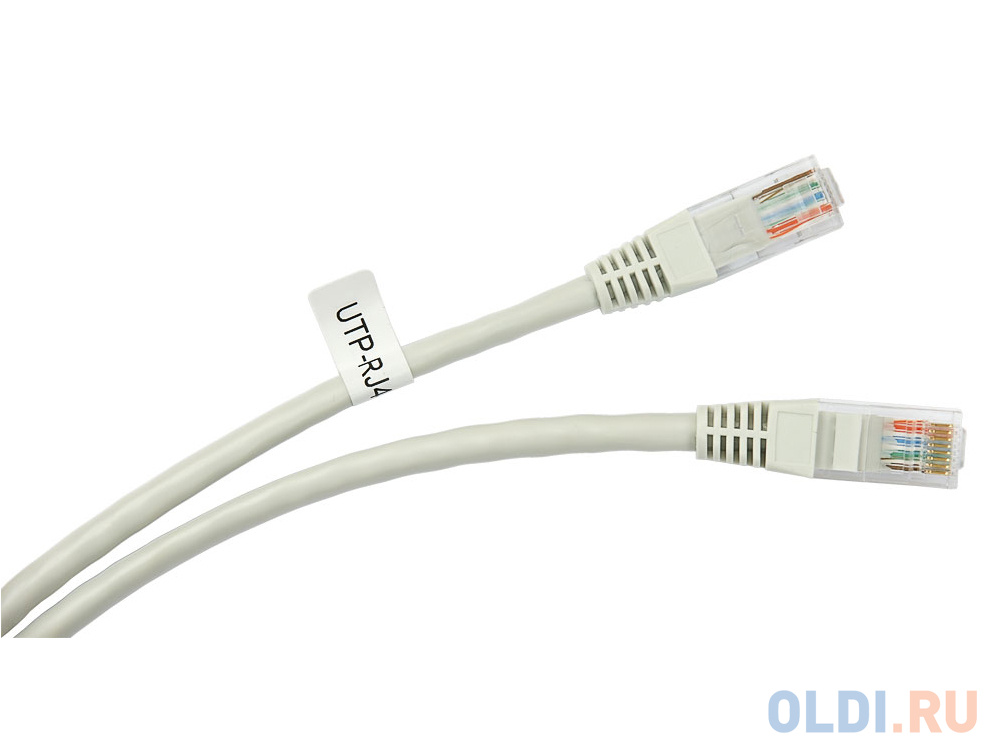 Патч-корд 5E категории UTP с RJ45 серый 0.25м - фото 4