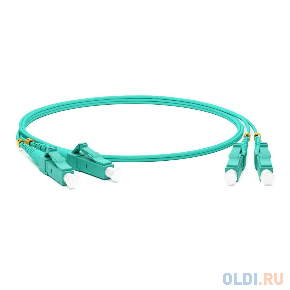 Hyperline FC-D2-503-LC/­PR-LC/­PR-H-1M-LSZH-AQ Патч-корд волоконно-оптический (шнур) MM 50/­125(OM3), LC-LC, duplex, 10G/­40G, LSZH, 1 м