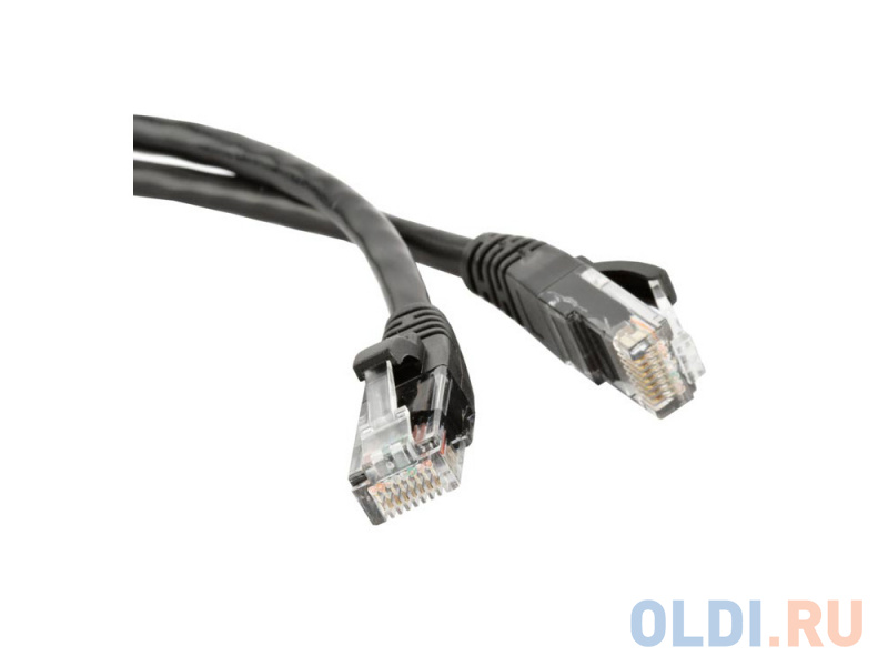Патч-корд UTP 5E категории 3м Hyperline PC-LPM-UTP-RJ45-RJ45-C5e-3M-LSZH-BK черный фото