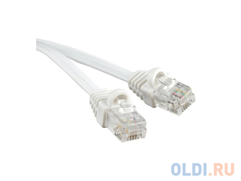 

Патч-корд телефонный Hyperline PCM-RJ12-RJ12-1M-WH 1м литой белый
