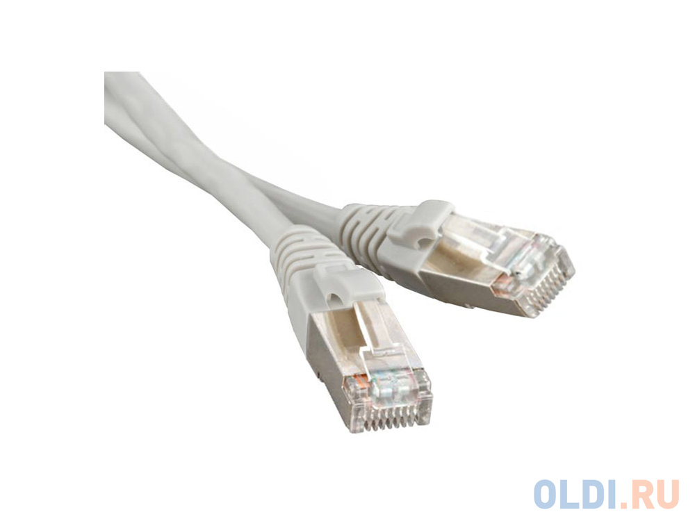 Патч-корд STP 6 категории Hyperline PC-LPM-STP-RJ45-RJ45-C6-0.5M-LSZH-GY 0.5 м экранированный серый