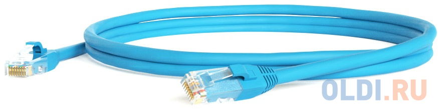 Патч-корд UTP 6 категории 0.5м Hyperline PC-LPM-UTP-RJ45-RJ45-C6-0.5M-LSZH-BL синий