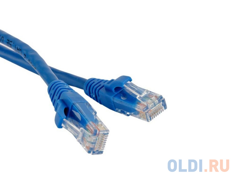 Патч-корд UTP 5E категории 2.0м Hyperline PC-LPM-UTP-RJ45-RJ45-C5e-2M-LSZH-BL синий фото