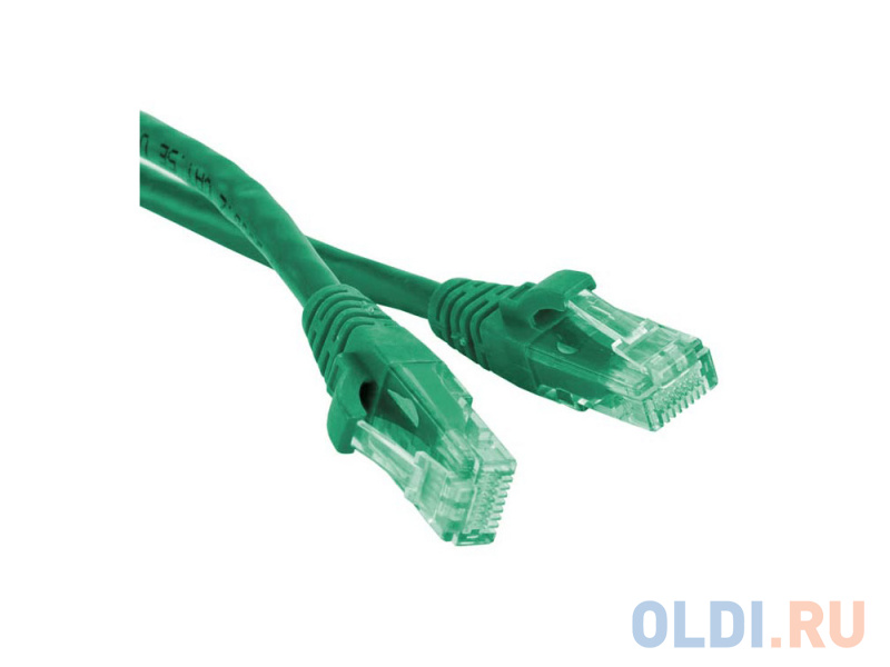 Патч-корд UTP 5E категории 2.0м Hyperline PC-LPM-UTP-RJ45-RJ45-C5e-2M-LSZH-GN зеленый фото