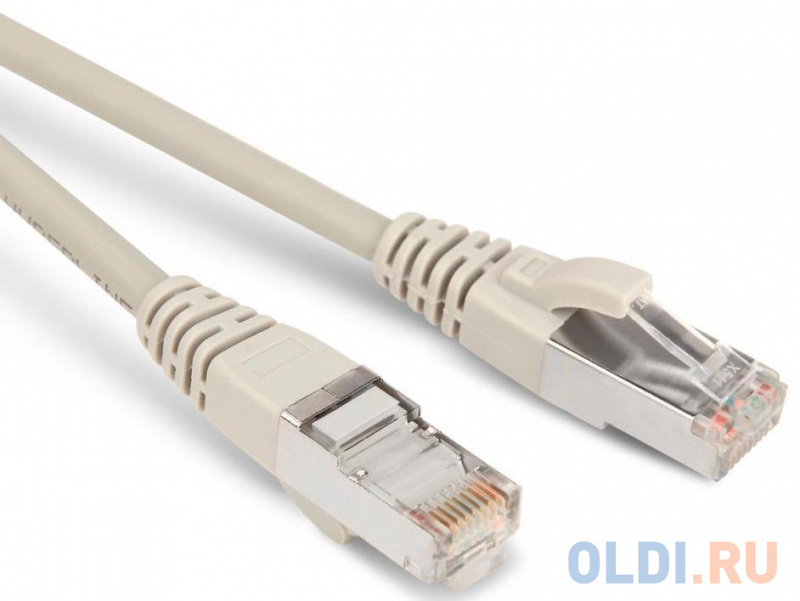 

Патч-корд STP 5E категории 0.5м Hyperline PC-LPM-STP-RJ45-RJ45-C5e-0.5M-LSZH-GY экранированный серый