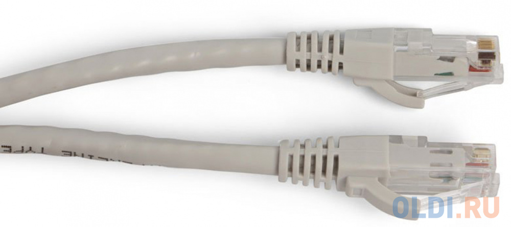 Патч-корд UTP 5E категории 15м Hyperline PC-LPM-UTP-RJ45-RJ45-C5e-15M-LSZH-GY серый